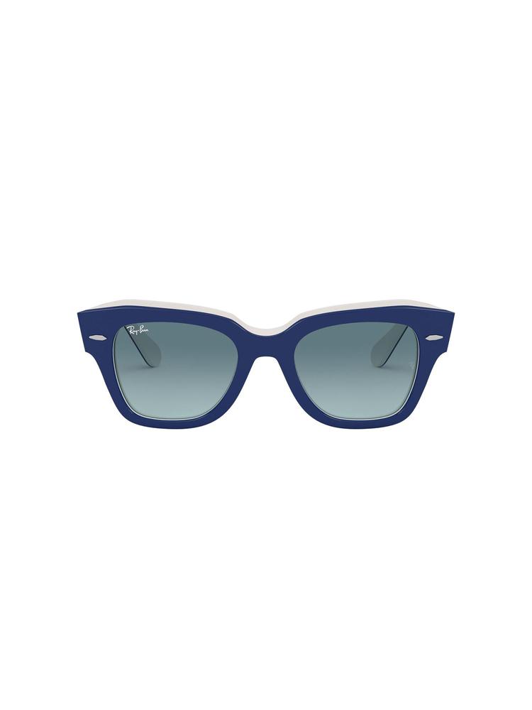 0RB2186 Aqua Blue Anti-Reflective State Street Square Sunglasses - 49 mm