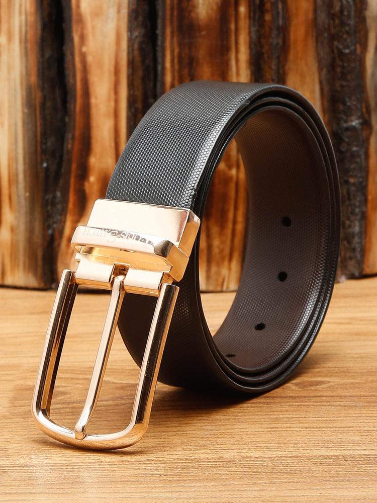Mens Black & Brown Formal Italian Leather Reversible Belt