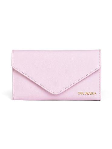 Womens Faux Leather Baby Pink Wallet