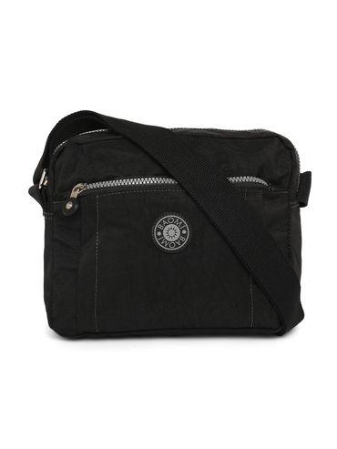 CRINKLE Range Black Color Soft Case Nylon Shoulder Bag
