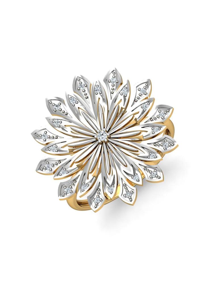 18k Gold Lush Floret Diamond Ring for Women-Girls