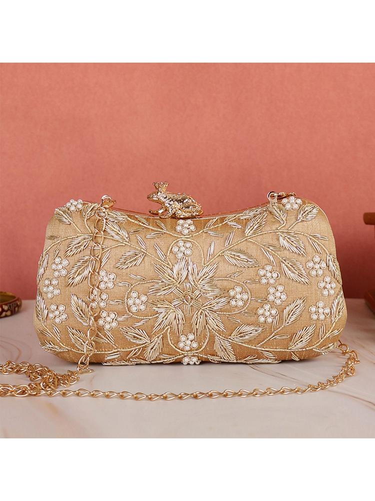 Gold Canvas Clutches SWIS-508