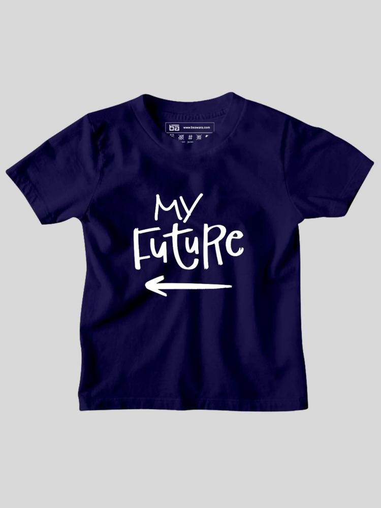 My Future Half Sleeves Kids T-shirt Navy Blue