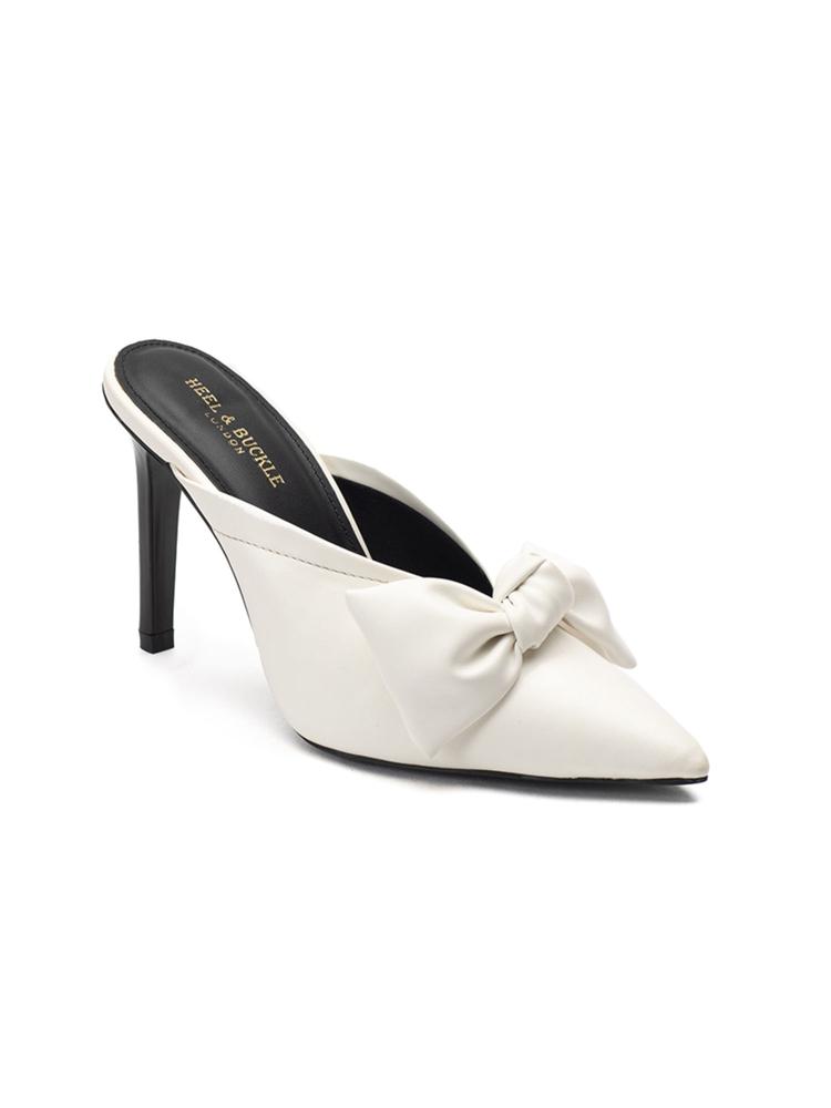 White Solid And Plain Pumps