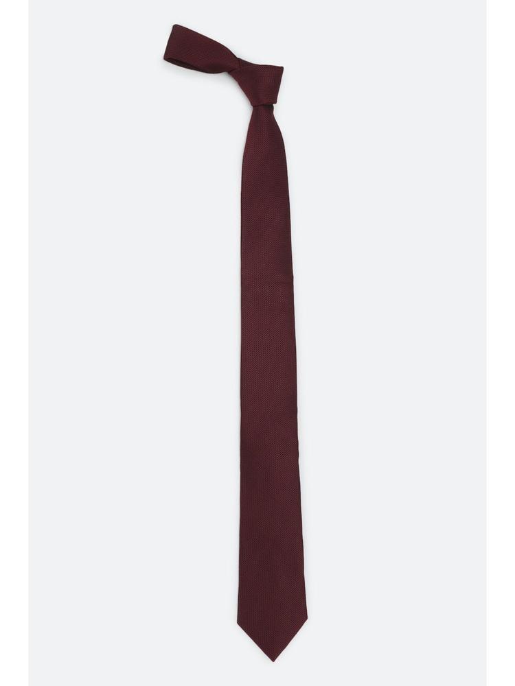Men Maroon Textured Tie