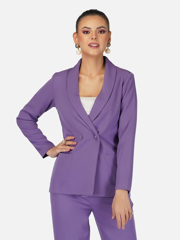 Purple Long Blazer for Women