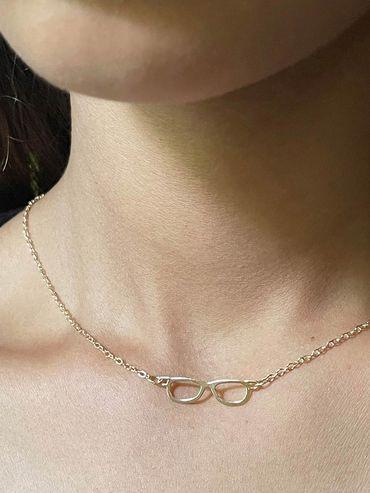 Glasses Mini Pendant Gold-Toned Dainty Necklace