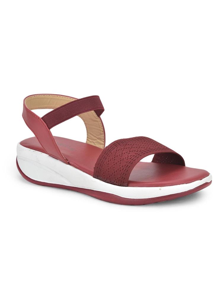 Woven Design Red Sandals