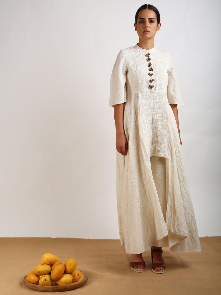 Off White Chime Tales Tunic With Pant - Customisable