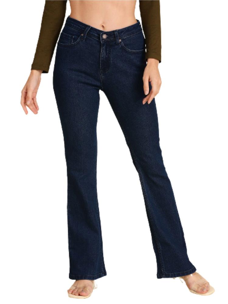 Women Blue Bootcut High-rise Stretchable Jeans