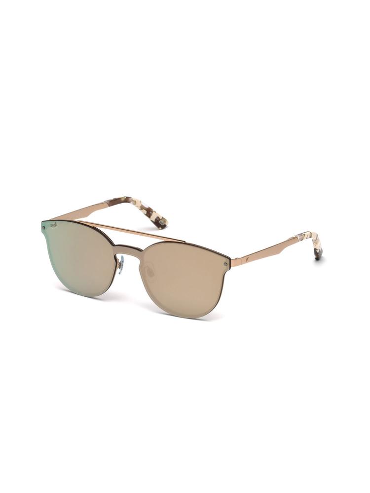 Brown Metal Unisex Sunglasses WE0190 00 34G