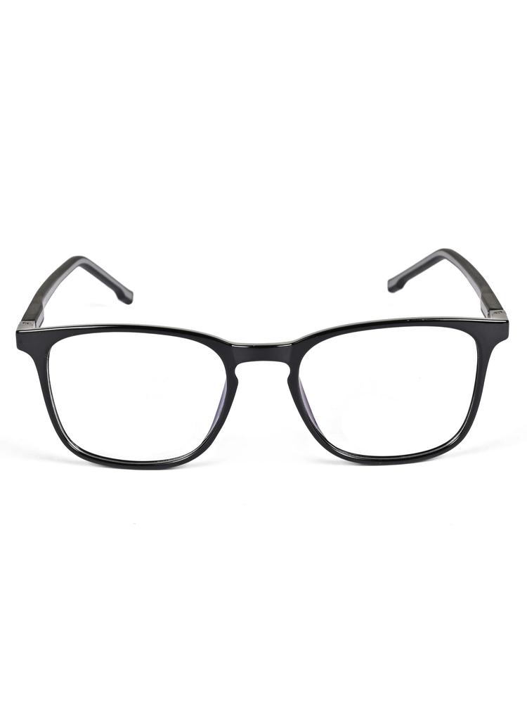 Shine Black Square Polarized Clip On Sunglasses for Men & Women - 6033Mg4039 (51)