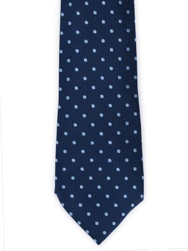 Blue Premium Dotted Broad Tie
