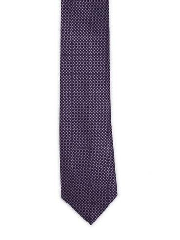 Purple Premium Dobby Print Broad Tie