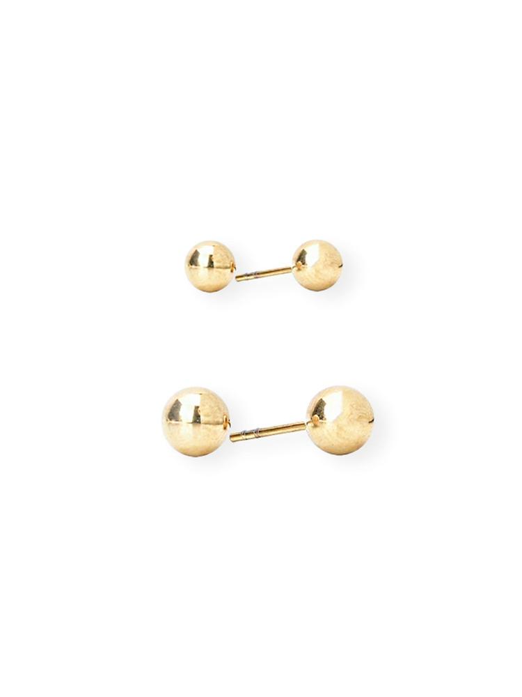 Solid Ball Stud Earrings - Combo of 2 18K Gold Plated