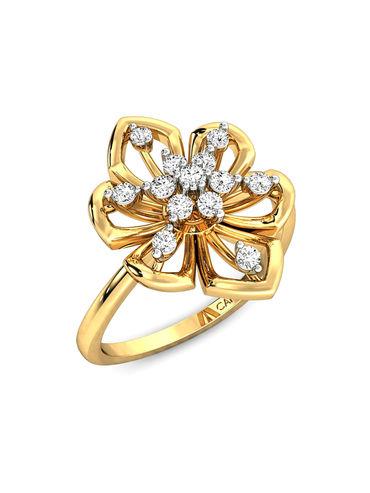 Ziva 18K (750) Yellow Gold & Diamond Ring for Women