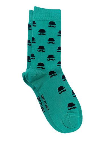 Men & Moustache Green Crew Socks for Men