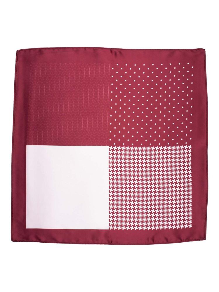 Four Square Brown And Pink 100% Microfiber Pocket Square