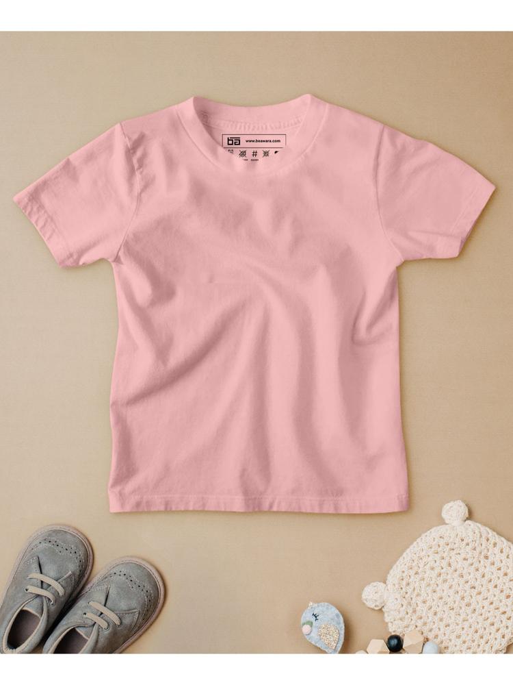 Baby Pink Half Sleeves Kids T-shirt Pink
