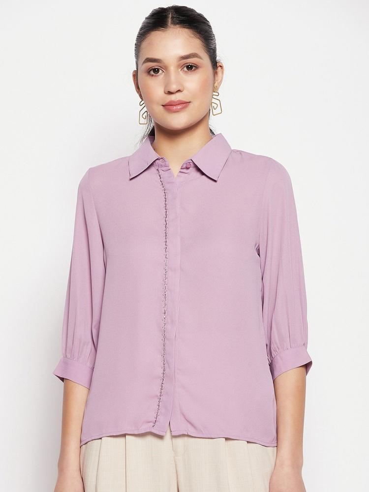 Lavender Solid Shirt