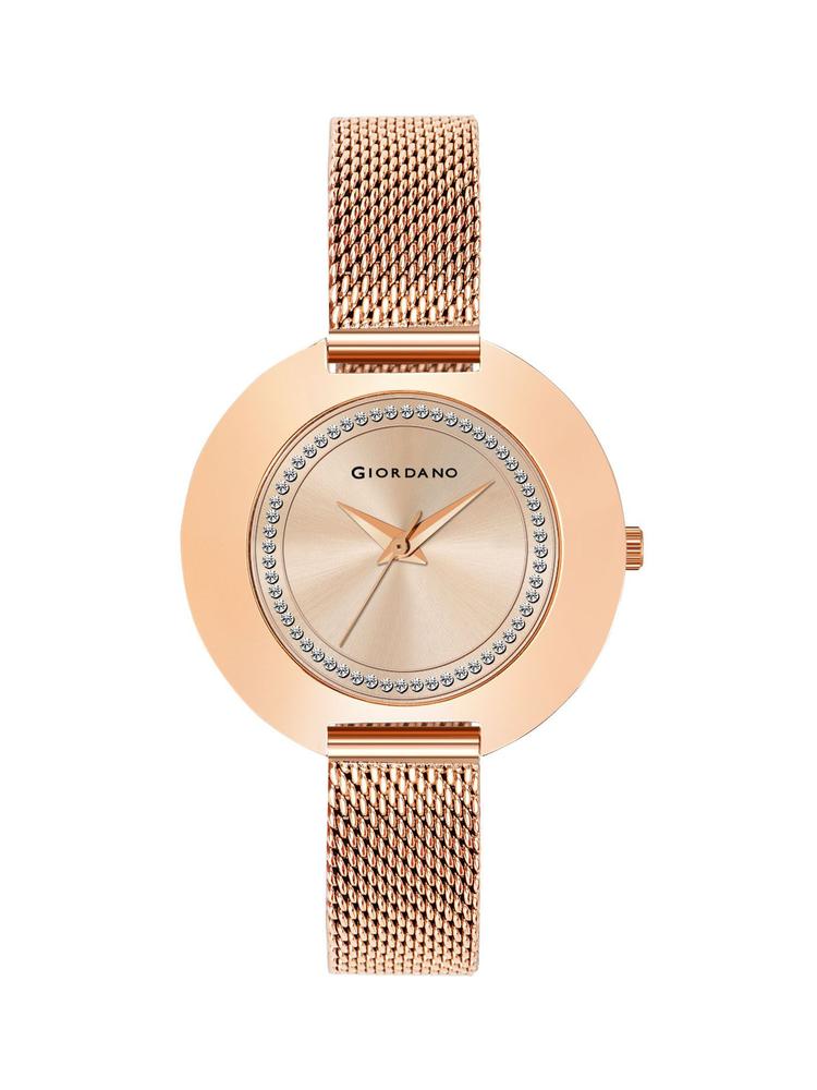 Womens Rose Gold Dial Analogue Watch - GD4068-33