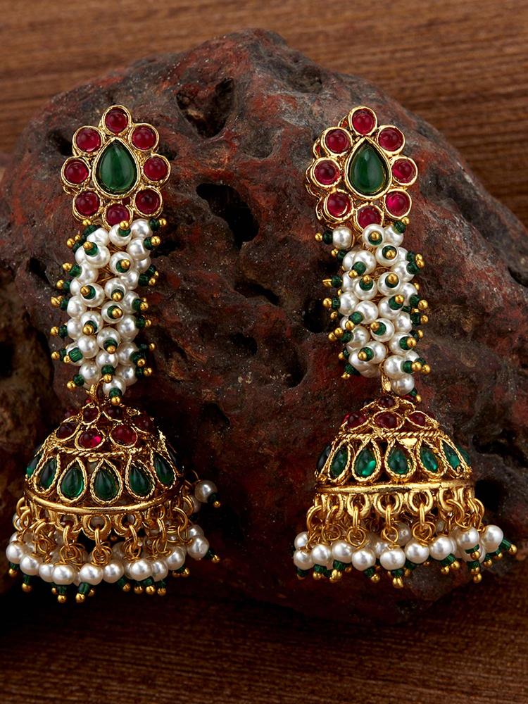 Exclusive Pearl Gold Plated Jhumki Earring for Women (E100395)