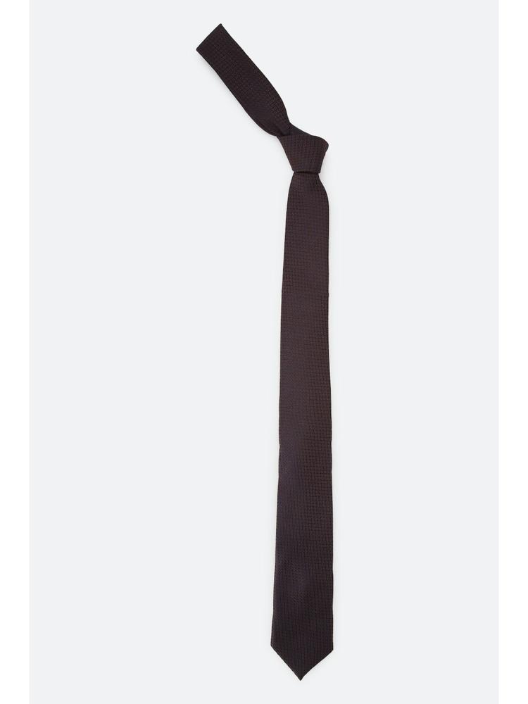 Men Brown Print Formal Tie