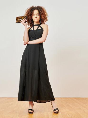Black Cut-out Maxi Dress