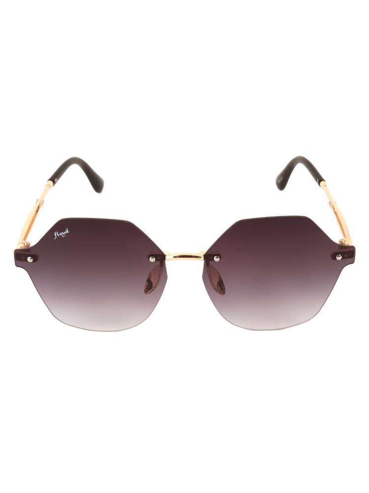 Golden Frame Purple Lense Fashion Sunglasses (8925_Gol_Purple)