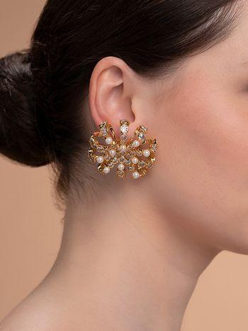 Amara Lattice Star Earrings in 18kt Gold Plated