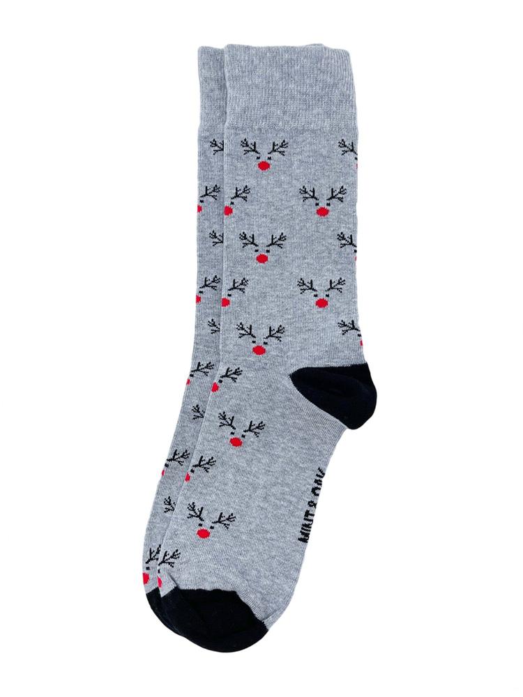 Red Nose Rudolph Christmas Socks