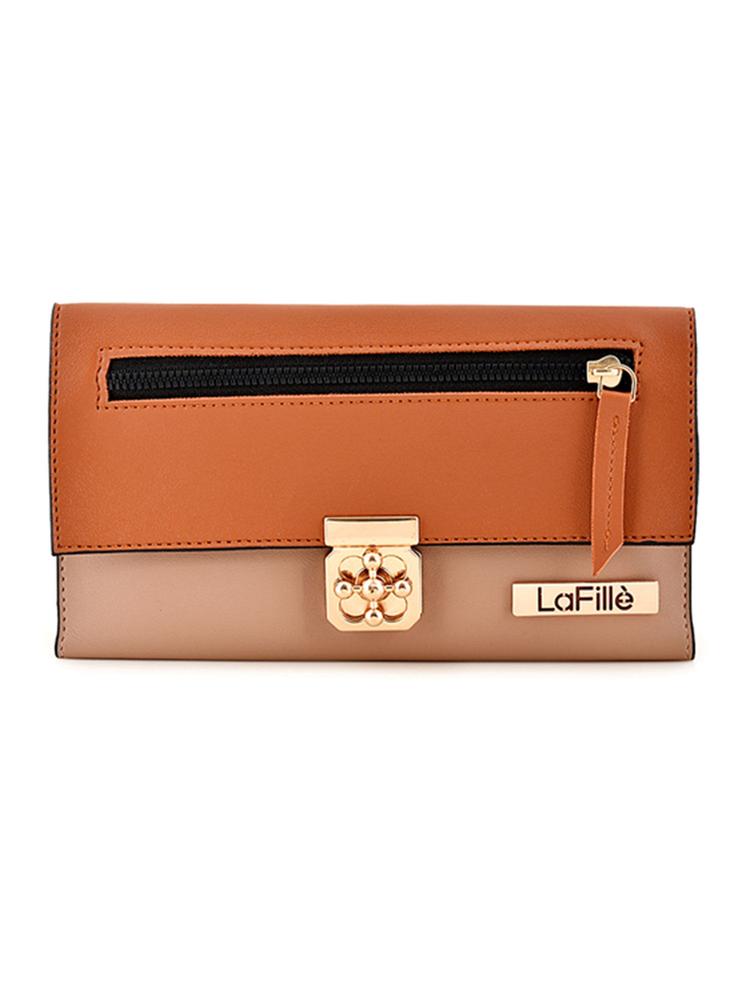Trendy Womens Latest Wallet Beige And Tan