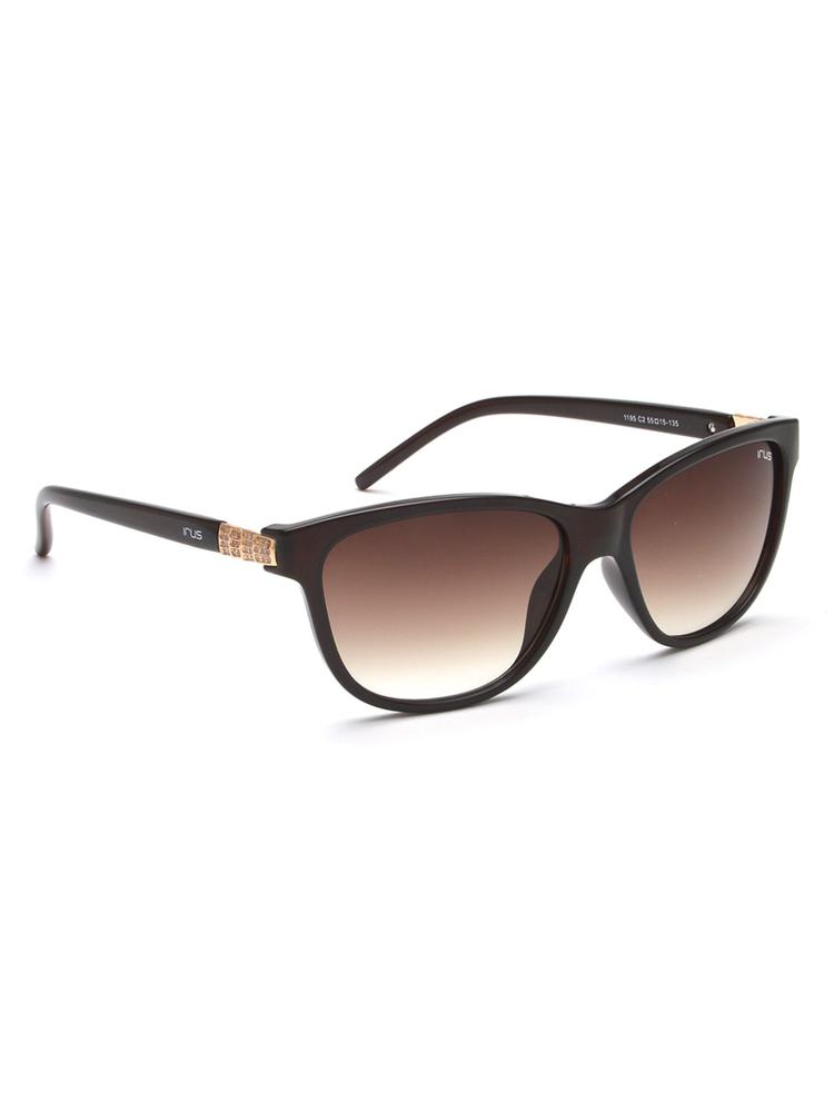 Uv Protected Sunglasses for Women with Brown Coloured Gradient Polycarbonate Lens (55)