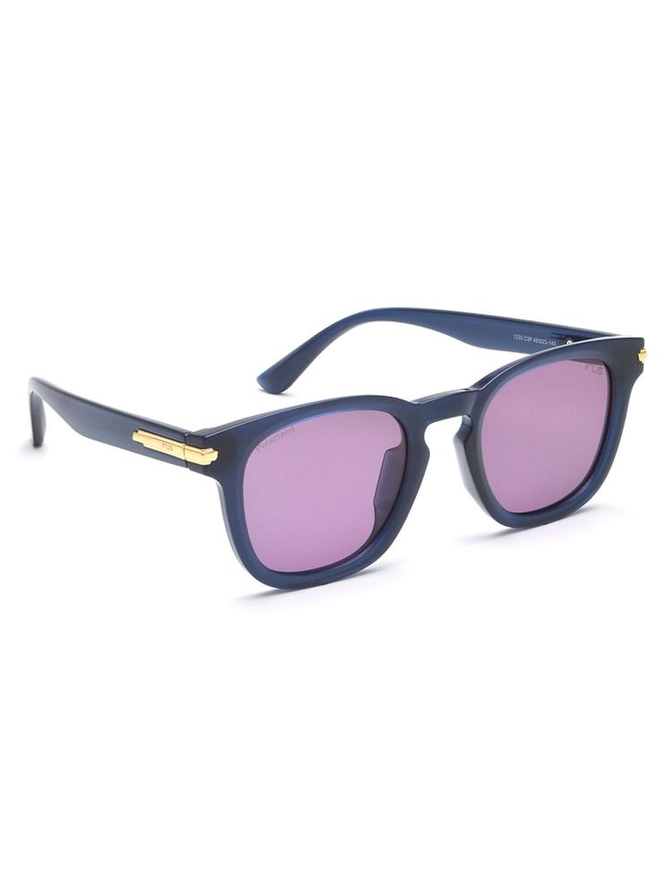 Uv Protected Unisex Sunglasses with Purple Coloured Polarized Tri Acetate Cellulose Lens (49)
