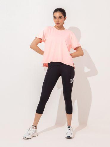 Reflect Top And Leggings - Pink/black (Set of 2)