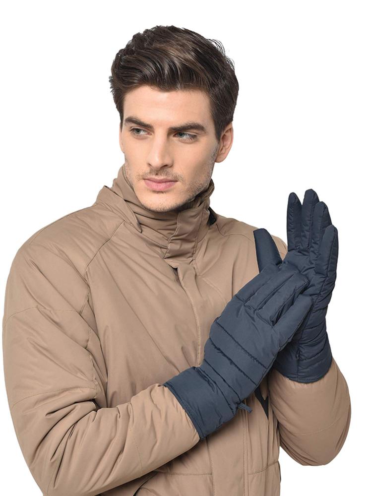 Black Waterproof And Touched Screen Zipper Gloves