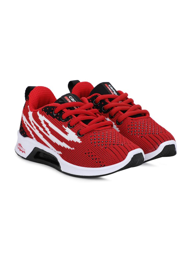 Red Solid Sports Shoes For Unisex