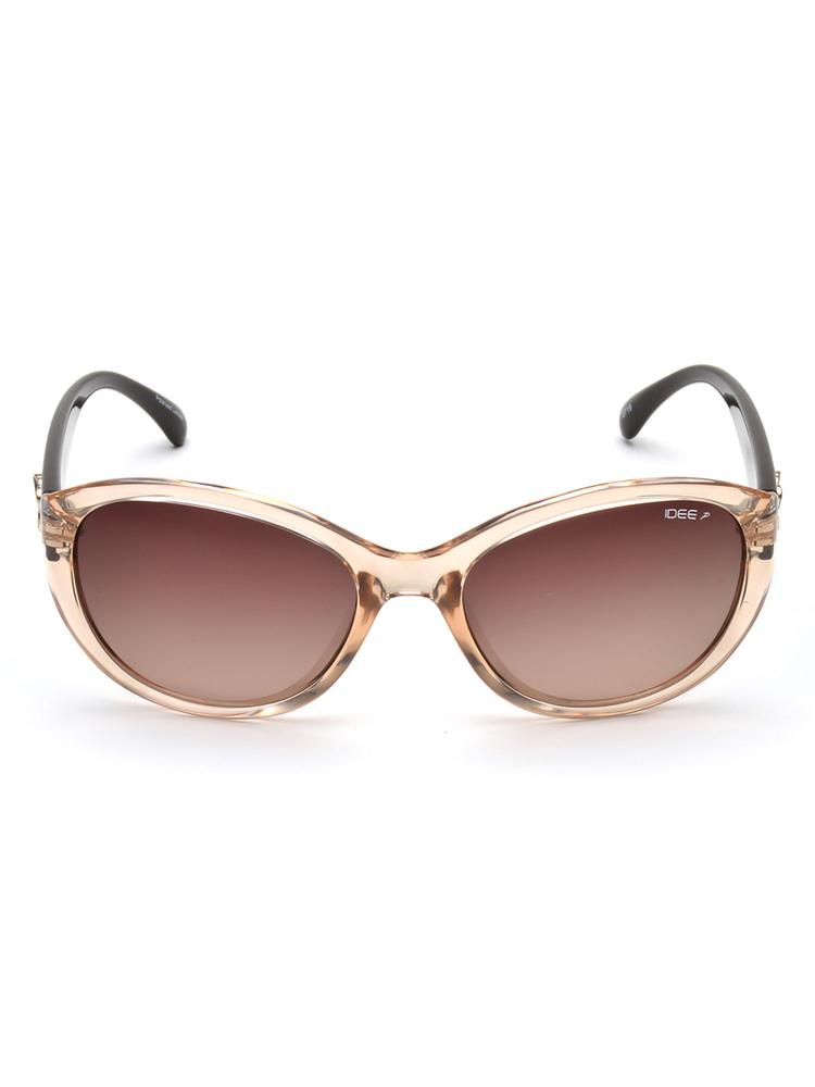 Gold S2571 C4P 55 Oval Frame Style Sunglasses_IDS2571C4PSG