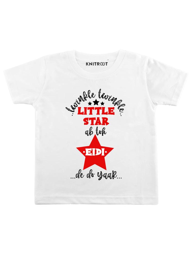 White Twinkle Twinkle Little Star Print T-Shirt