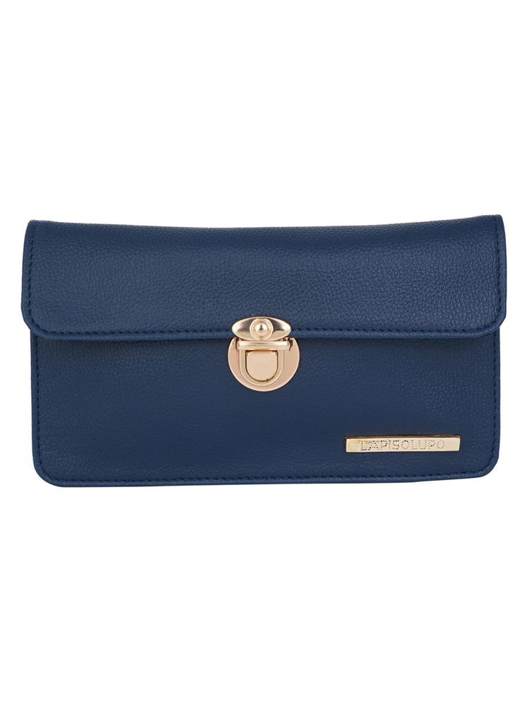 Blue Solid Clutch