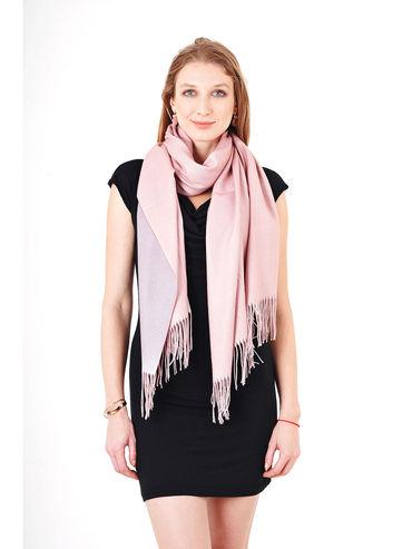 Women's Silky Reversible Printed Cashmere Stole -Pink