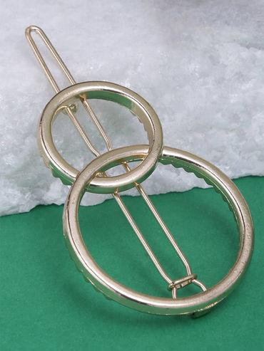 Gold Circle Metal Hair Clip/Hair Pin - OSXXIH51