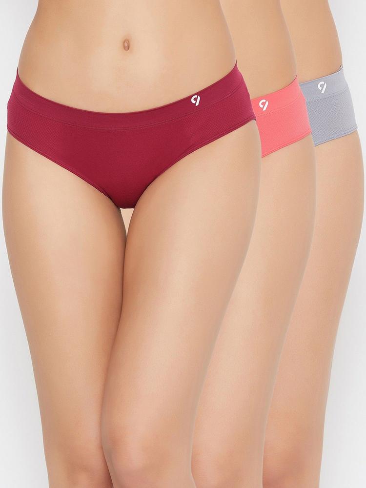 Women Plain Solid Regular Fit Panty Pack of 3 - Multi-Color