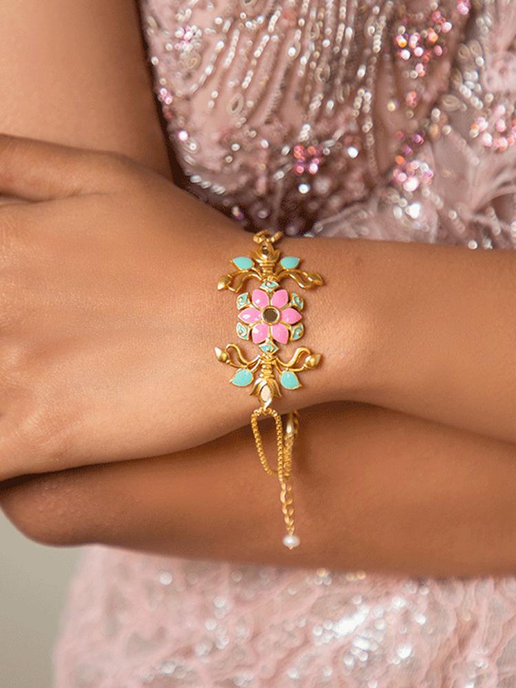 Gal Mithi Bracelet in Gold Plated Brass