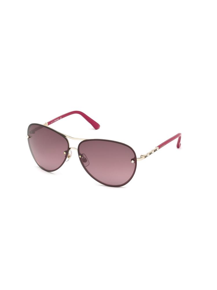 SWAROVSKI Aviator Shape Sunglasses Rose Color With UV Protection - SK0118 64 028