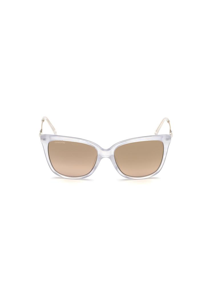 SWAROVSKI Square Shape Sunglasses Pink Color With UV Protection - SK0189 55 21G
