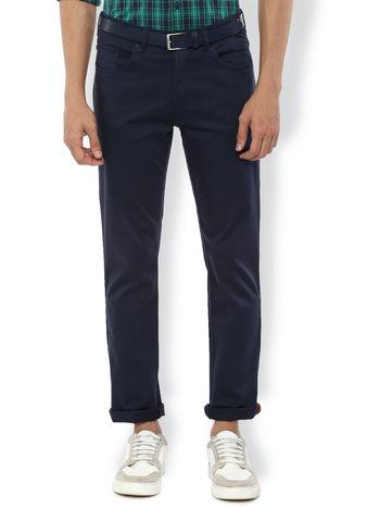 Solid Navy Blue Trousers