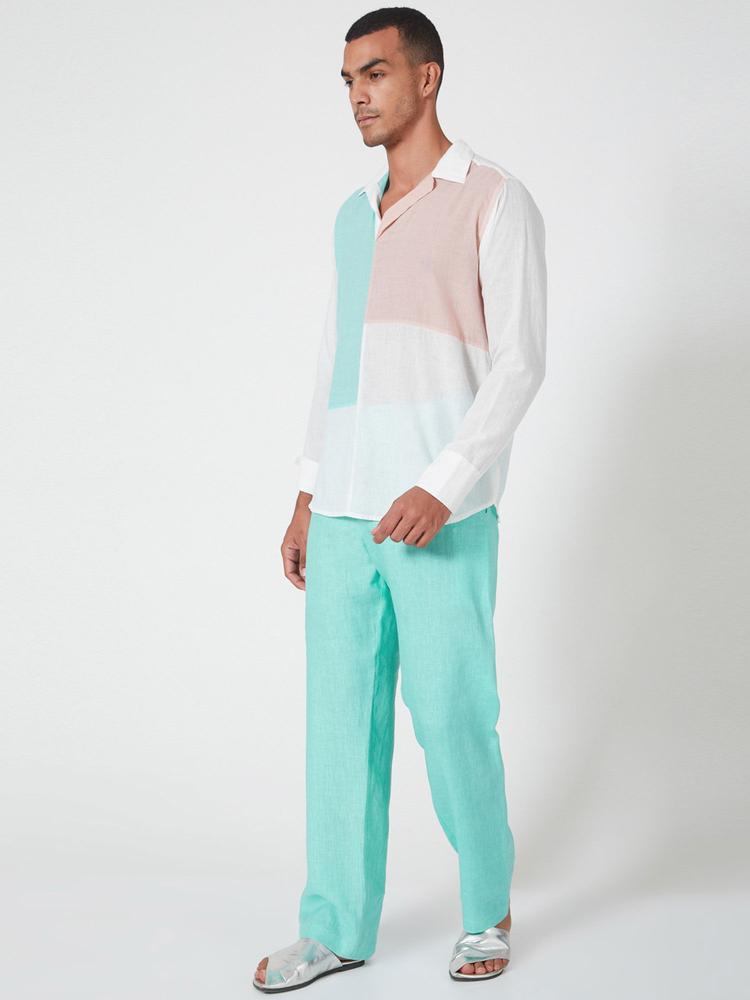 Multicoloured Colour Blocked Tunic Shirt