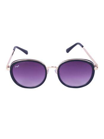 Purple Lense Black Frame Oval Sunglasses X4807_Blk_Gry