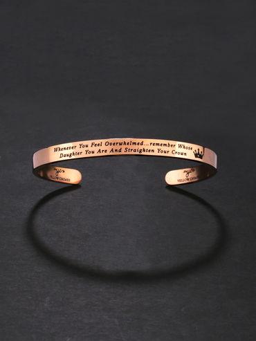 Karma Bands Collection Inspirational Message Engraved Stainless Steel Cuff Bracelet